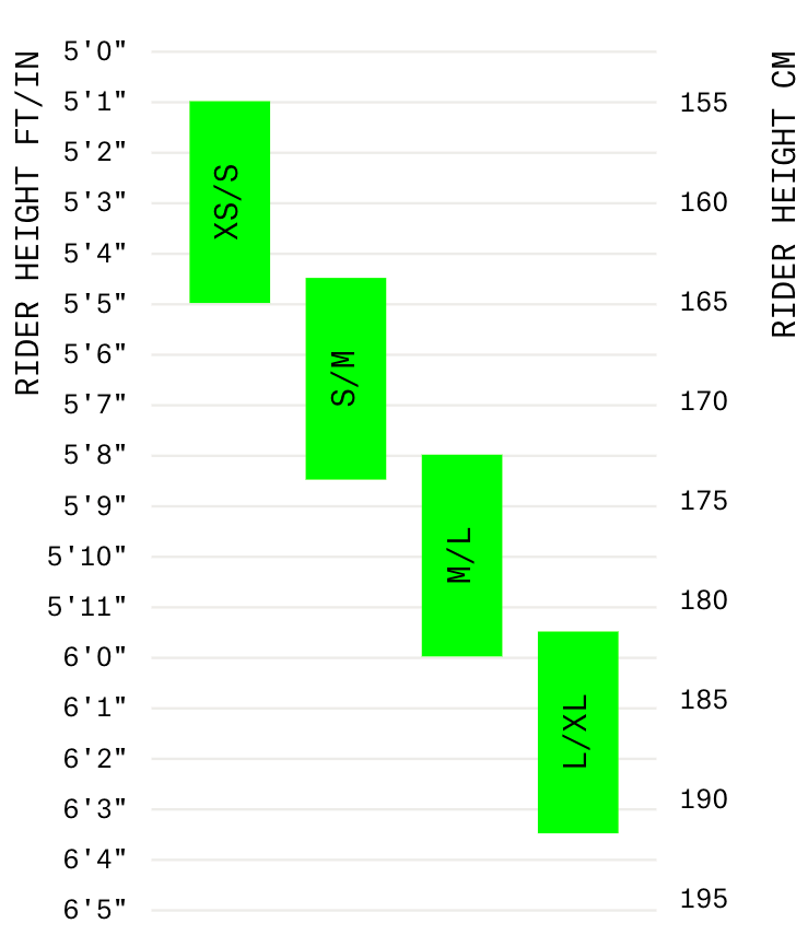downhill Aurum hsp bike sizing chart