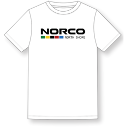 Norco North Shore Rainbow Stripe Short Sleeve White