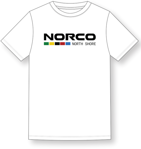 Norco North Shore Rainbow Stripe Short Sleeve White