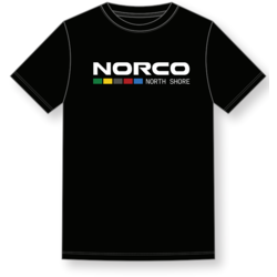 Norco North Shore Rainbow Stripe Short Sleeve Black